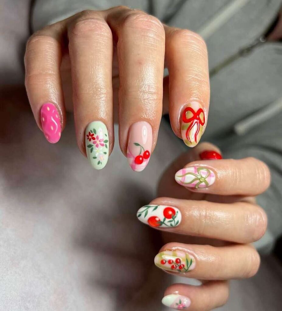 strawberry nail ideas