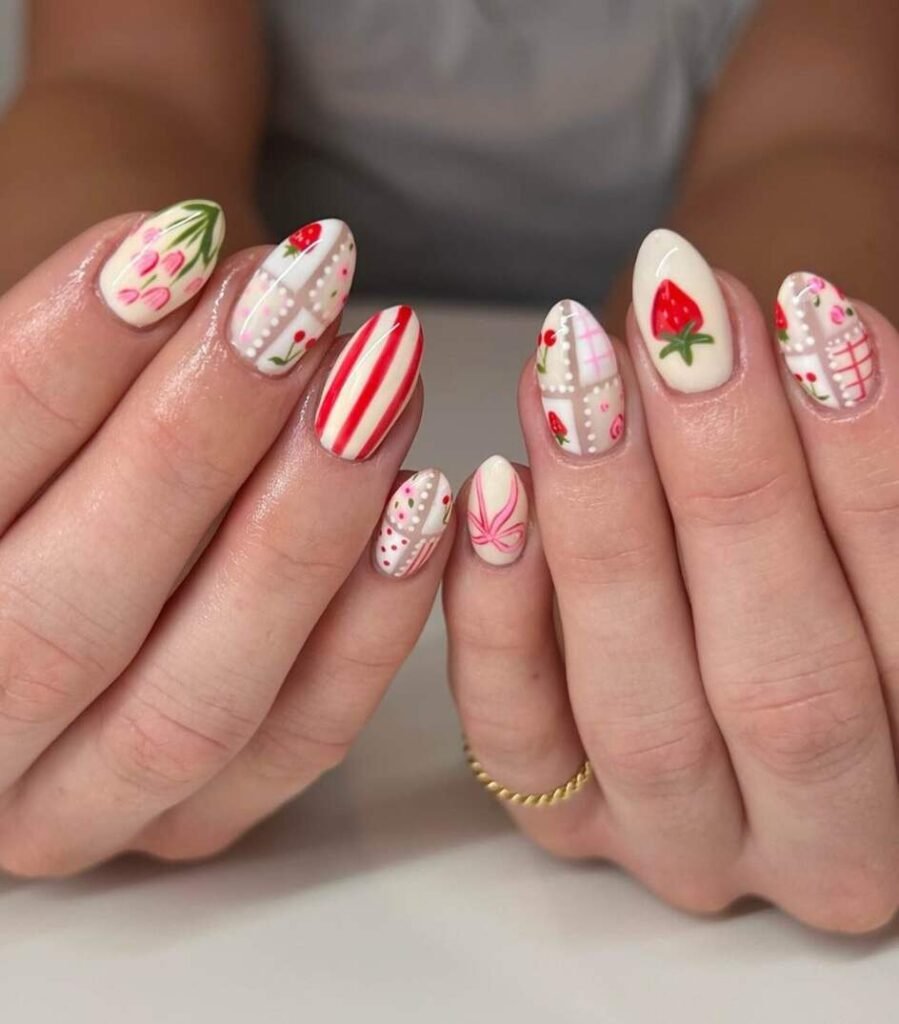 strawberry nail ideas