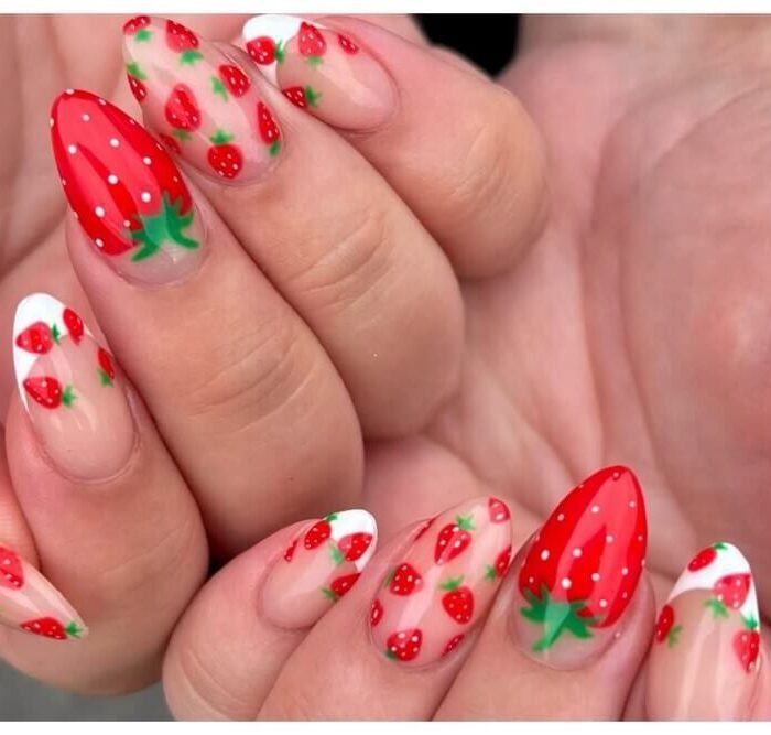 40 Strawberry Nail Designs That Look Good Enough to Bite