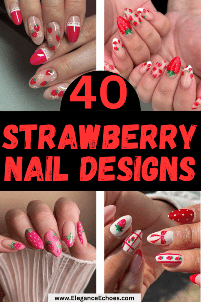 strawberry nail designs