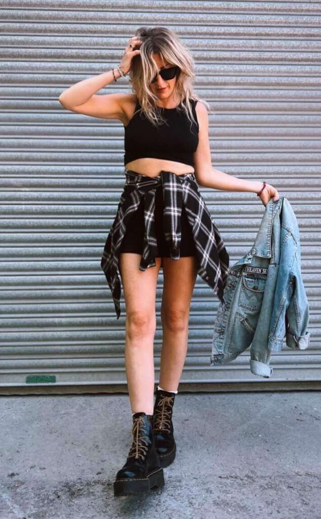 summer flannel outfits