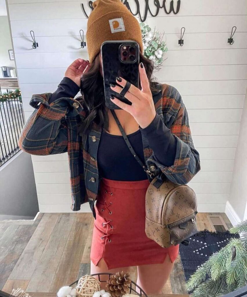 winter flannel outfits