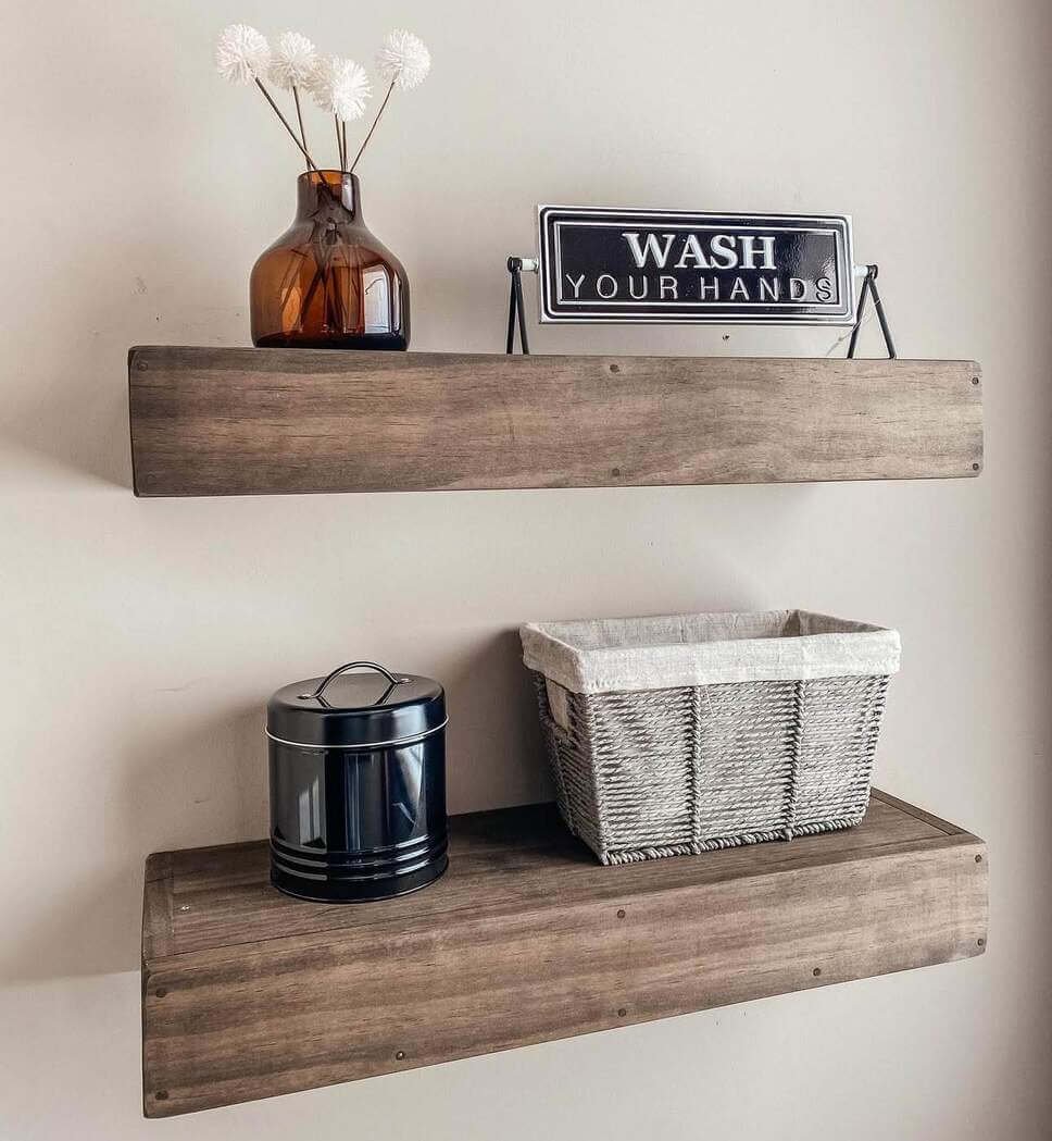 23 Pretty and Functional Bathroom Shelf Decor Ideas You’ll Want to Copy