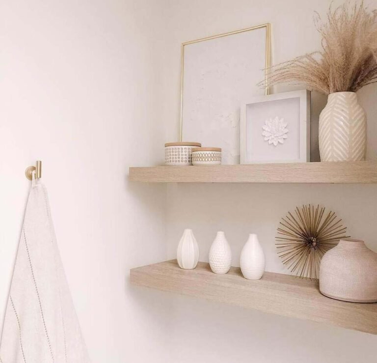 23 Pretty and Functional Bathroom Shelf Decor Ideas You’ll Want to Copy