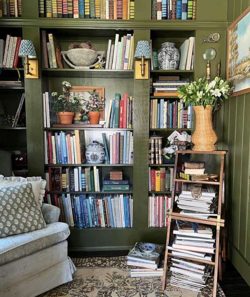 green home library ideas
