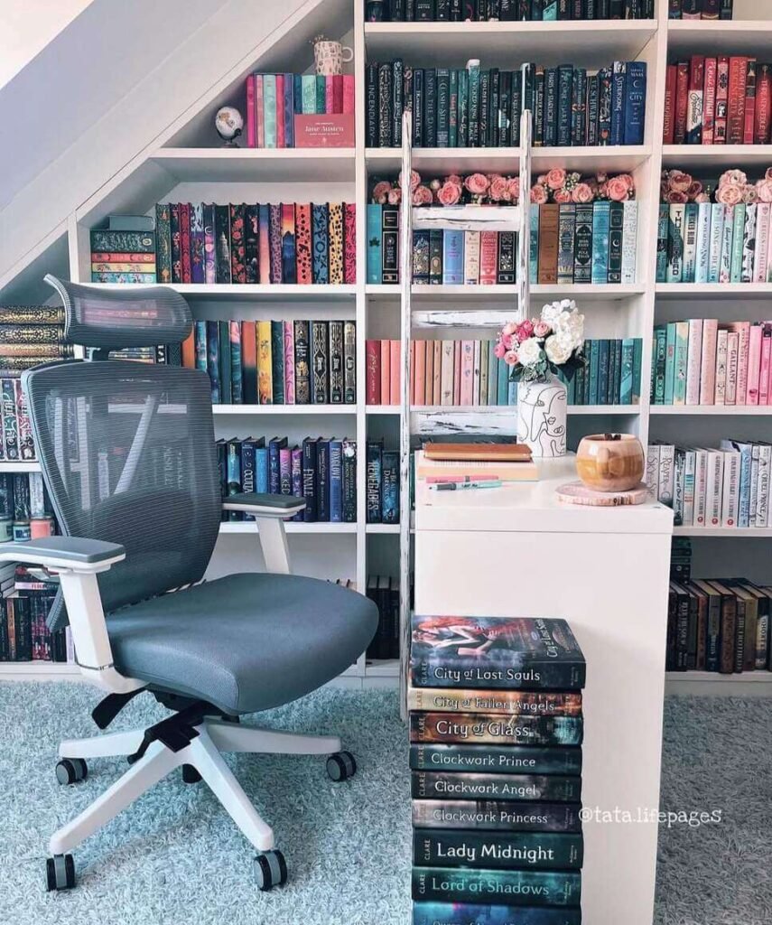 attic home library ideas