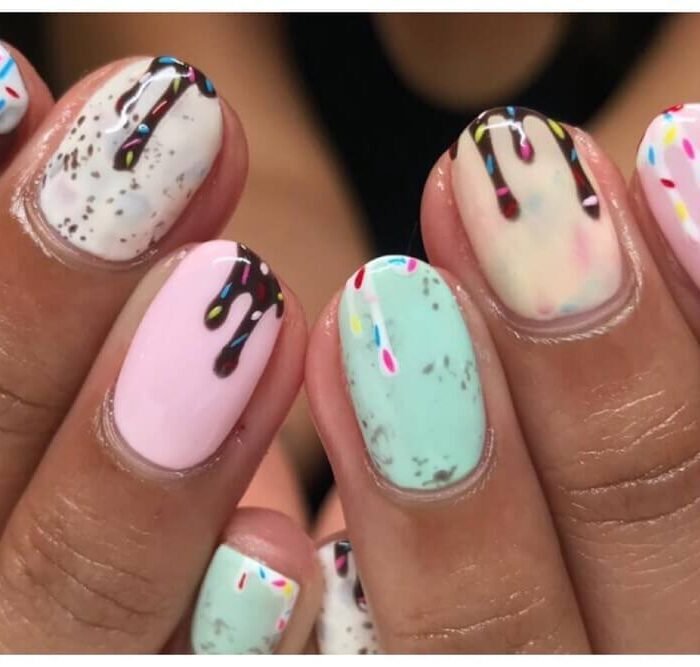Get the Scoop: 45 Deliciously Fun Ice Cream Nail Designs