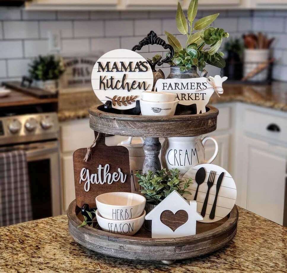 tiered tray kitchen island