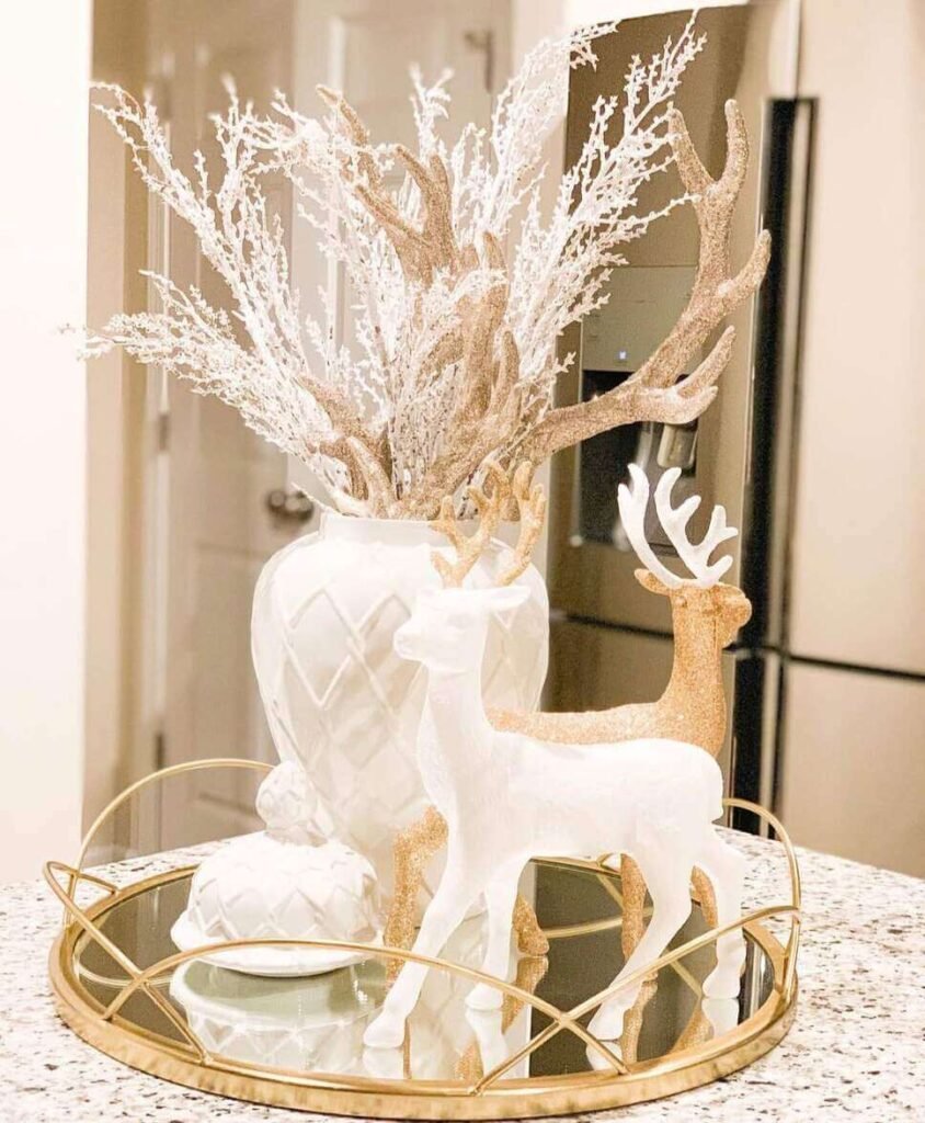 Christmas kitchen island decor