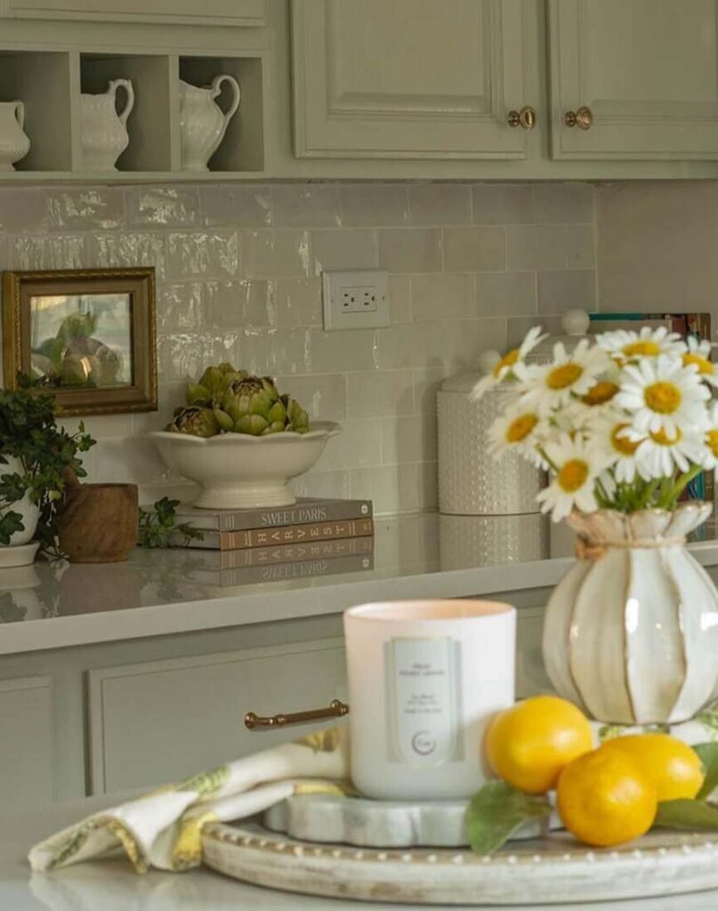 spring kitchen island decor