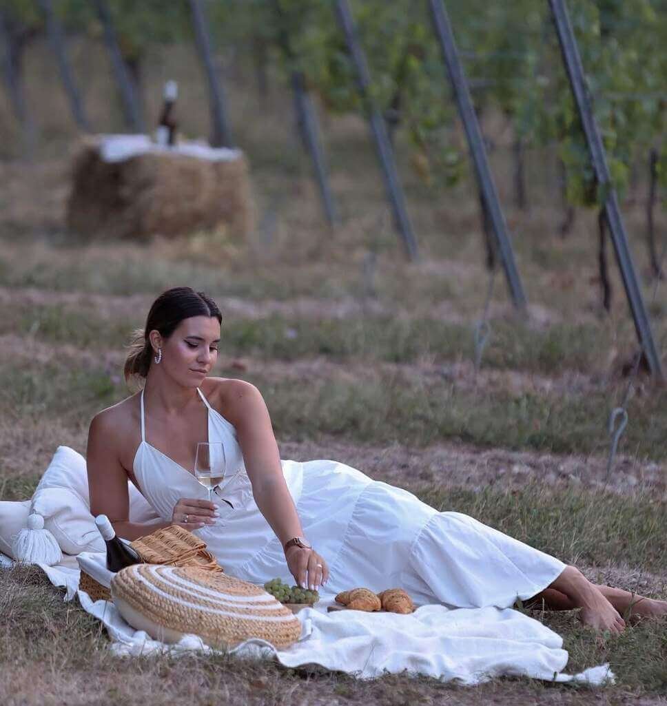 white dress summer wine tasting outfits
