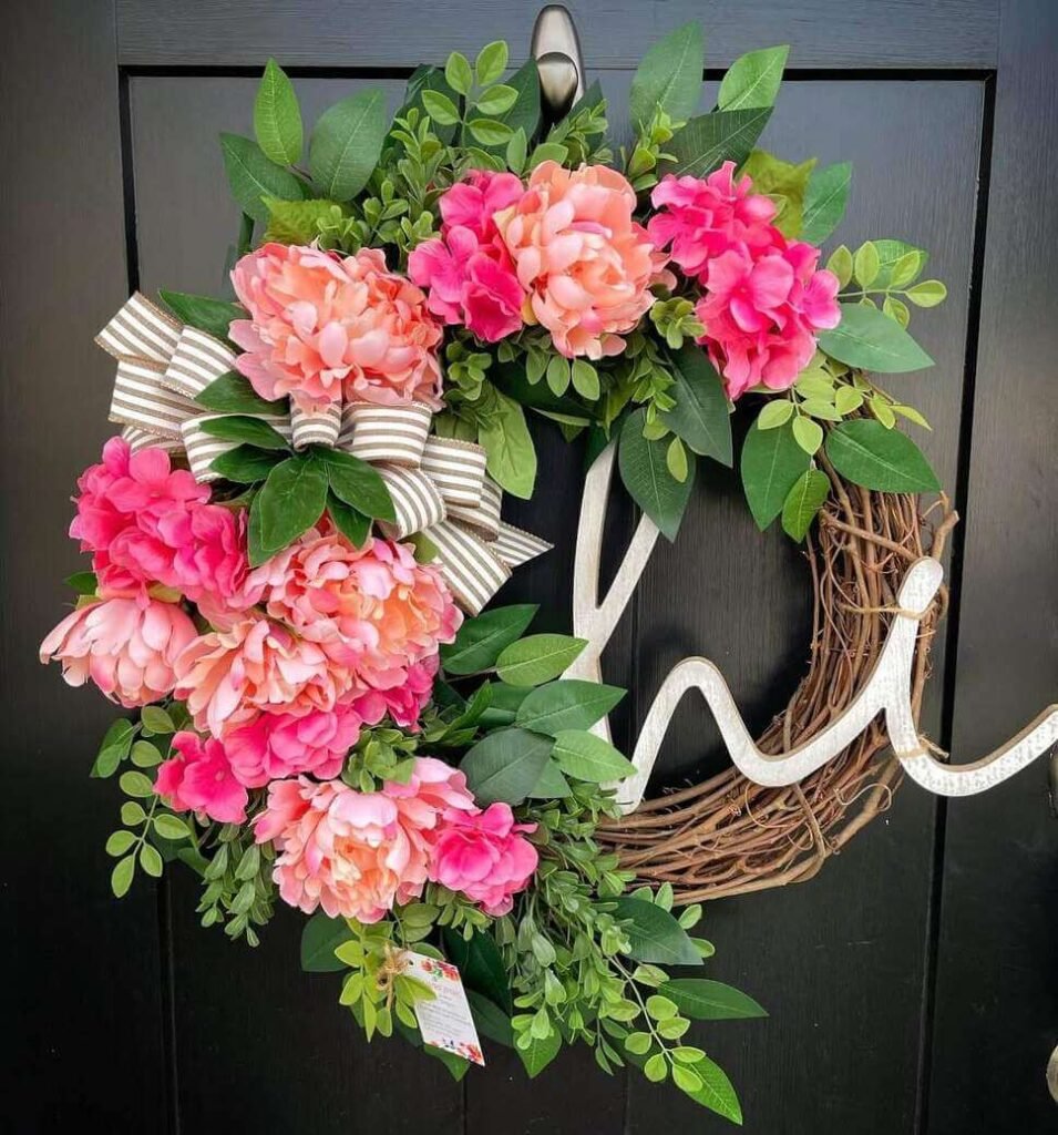 pink summer wreath ideas