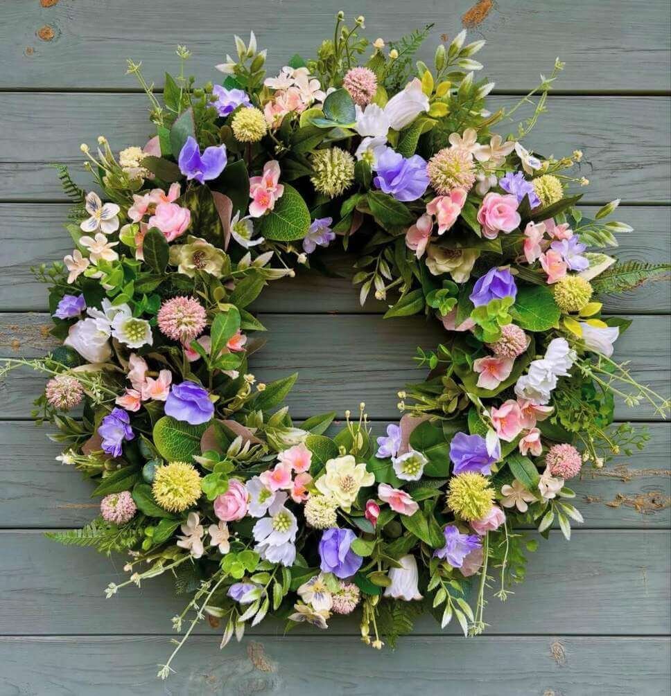 pastel summer wreath ideas
