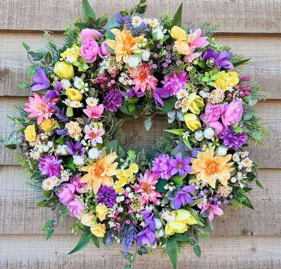 purple summer wreath ideas