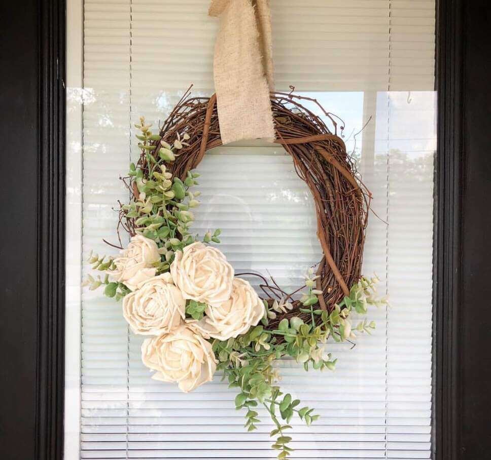 white summer wreath ideas