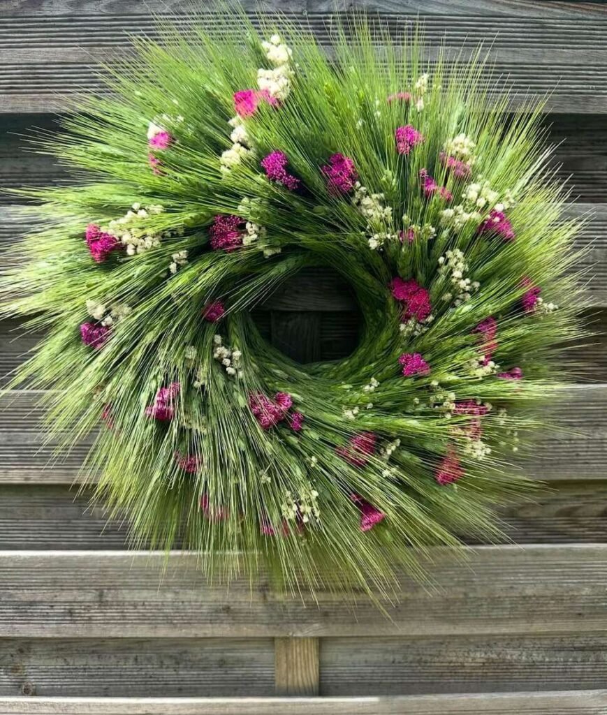 wheat summer wreath