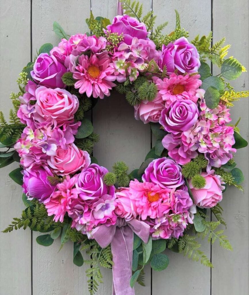 purple summer wreath ideas