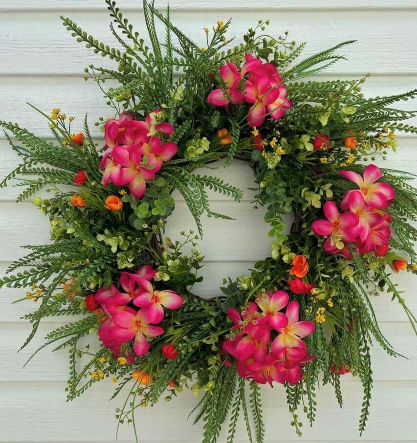 fern summer wreath ideas