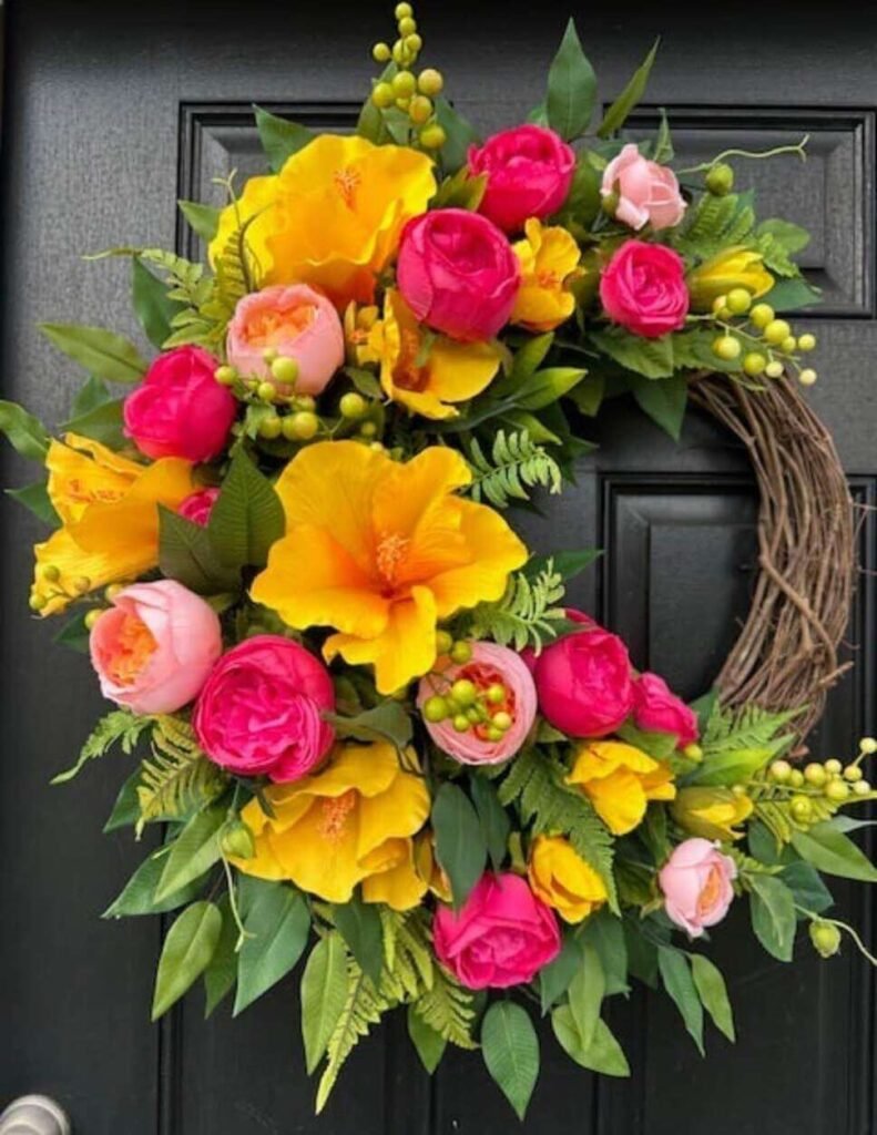 yellow and orange summer wreats