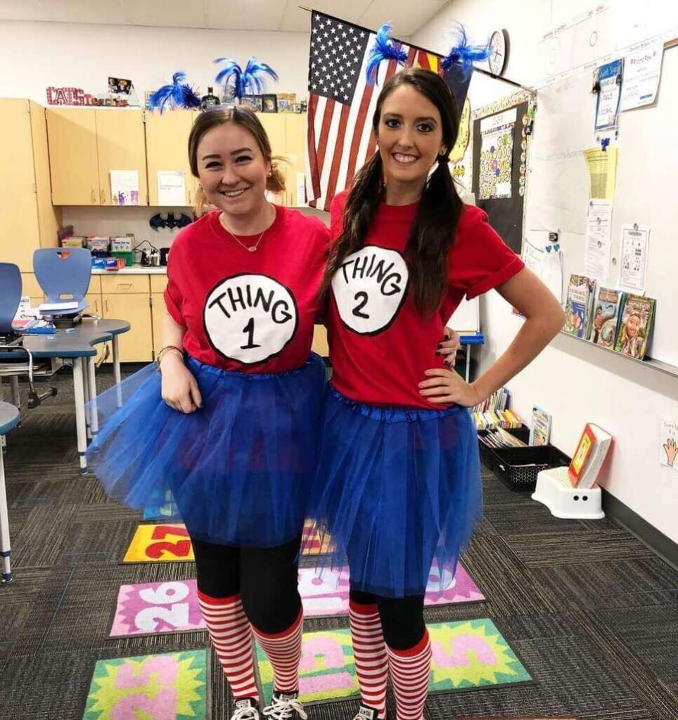 best friend halloween costumes thing 1 and thing 2
