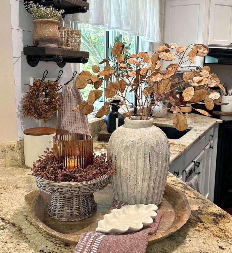 neutral fall centerpiece ideas