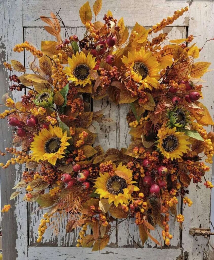 sunflower wreath ideas