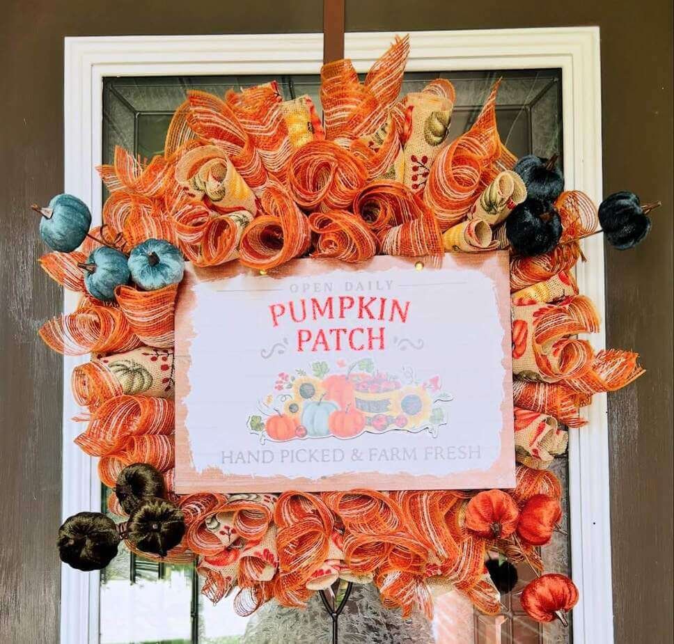 orange fall wreath ideas