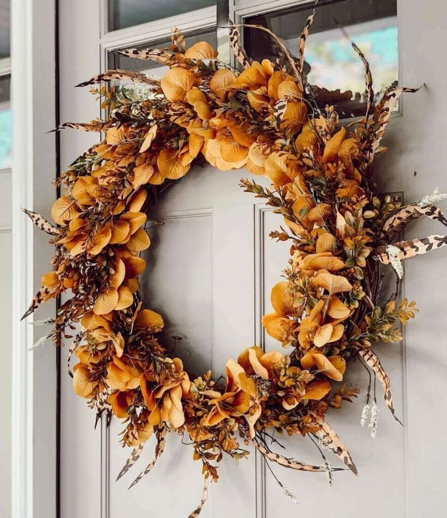 orange fall wreath ideas