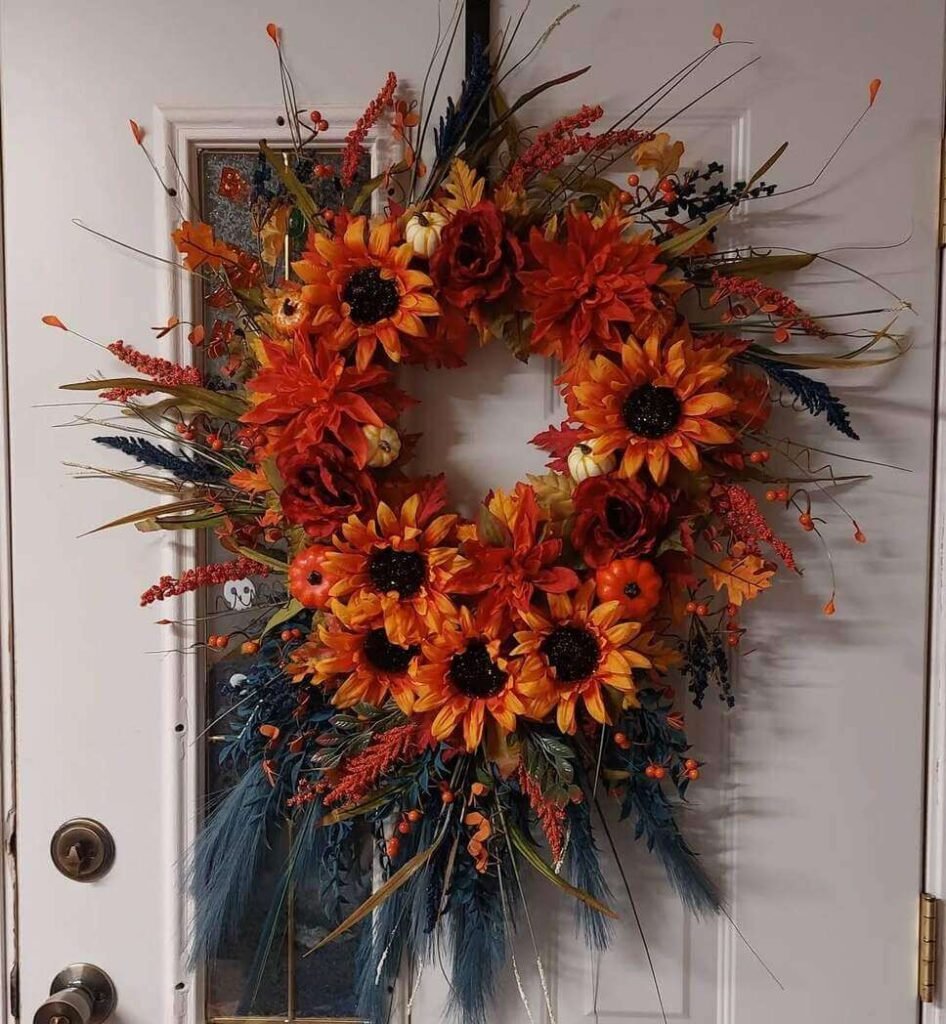 sunflower fall wreath ideas