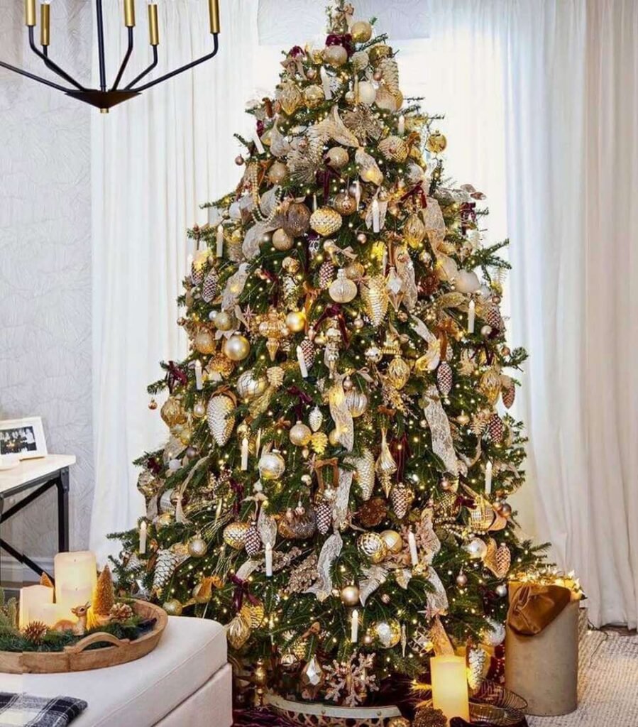 gold christmas tree ideas