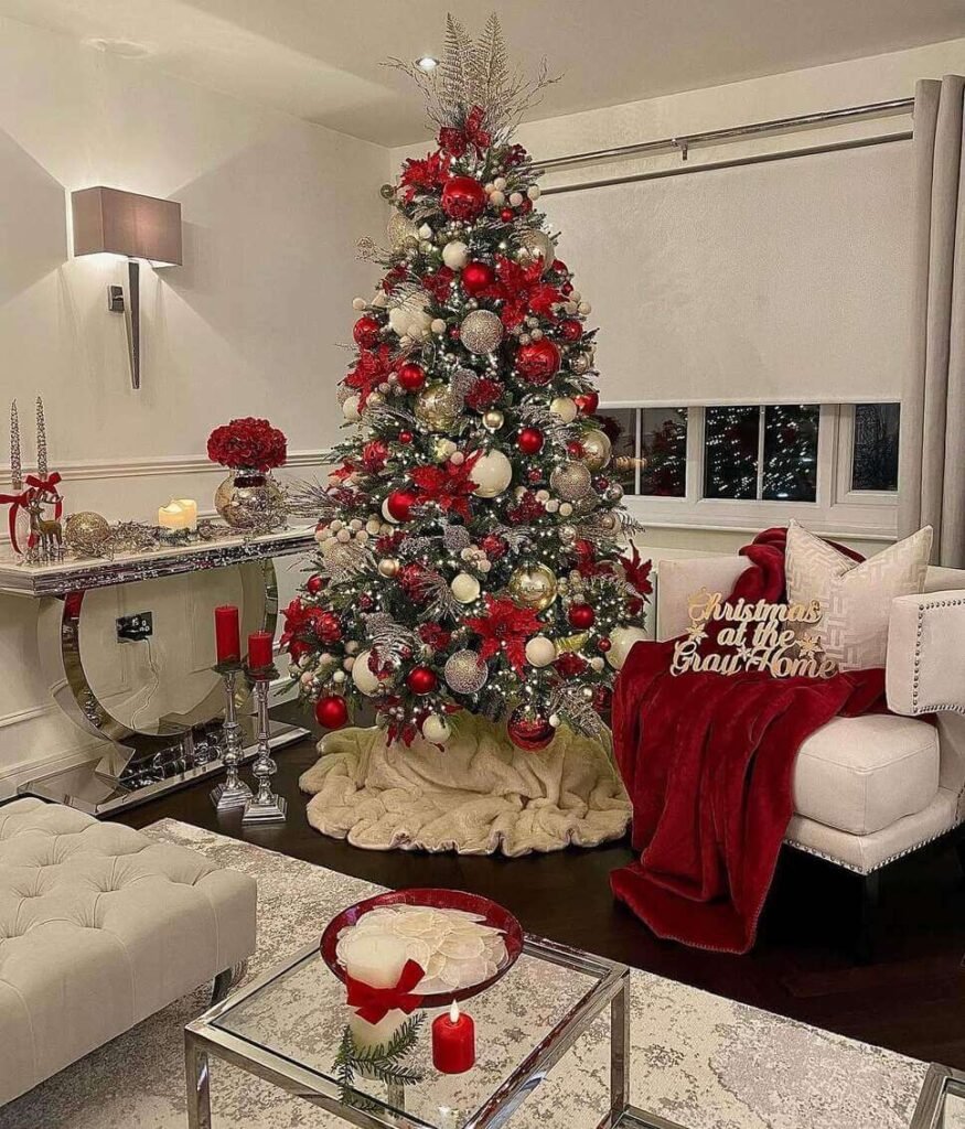green and red Christmas tree ideas 