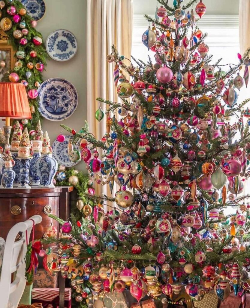 vintage christmas tree decor