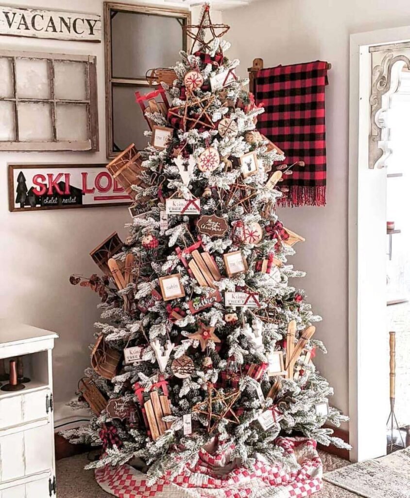 farmhouse christmas tree ideas