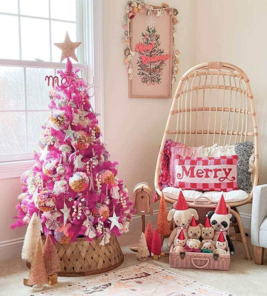 pink christmas tree ideas