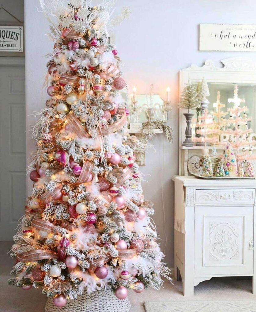 pastel pink christmas tree