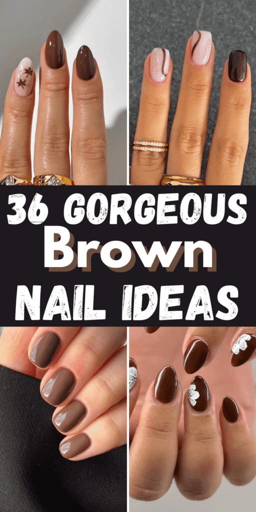 brown nail designs