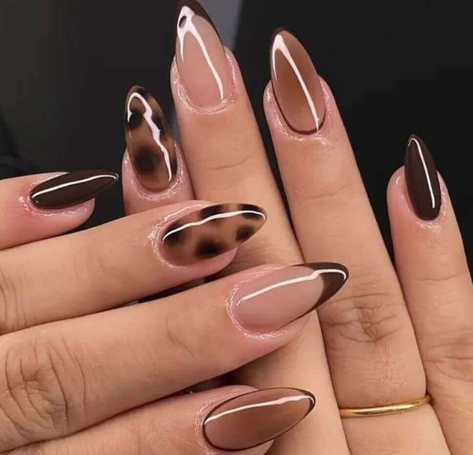 brown nail ideas