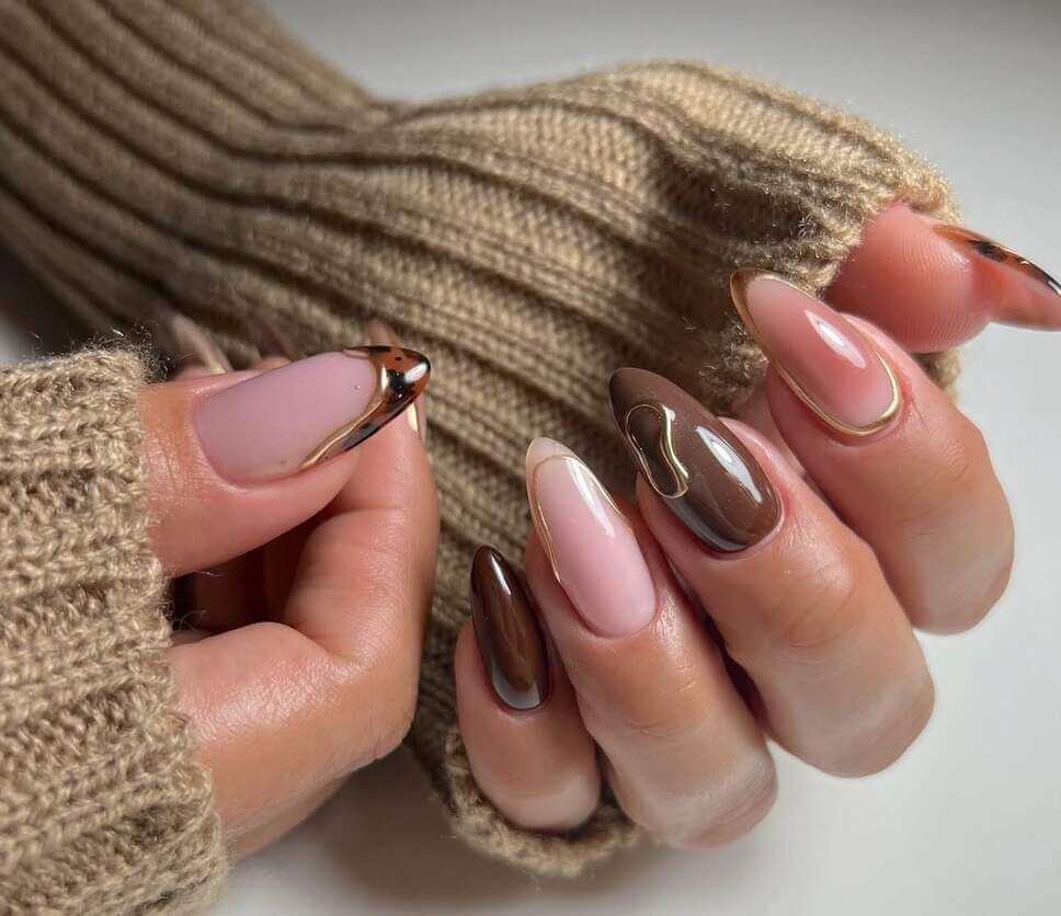 brown nail ideas