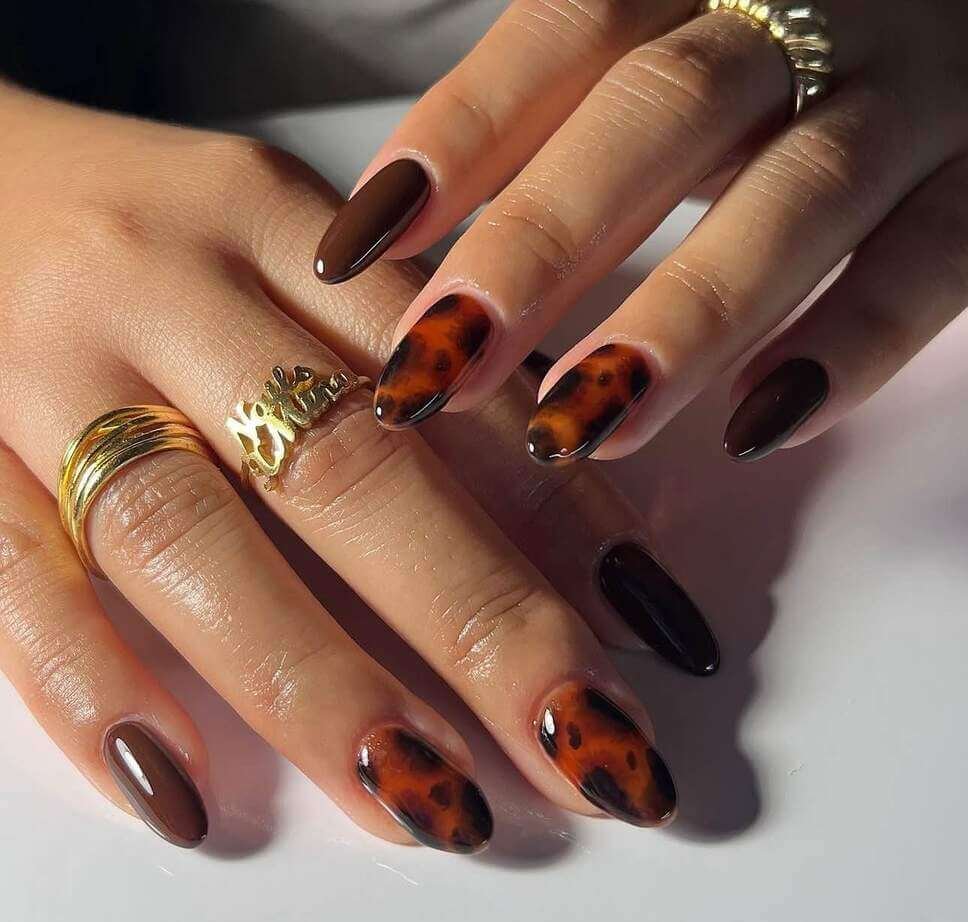 espresso brown nails