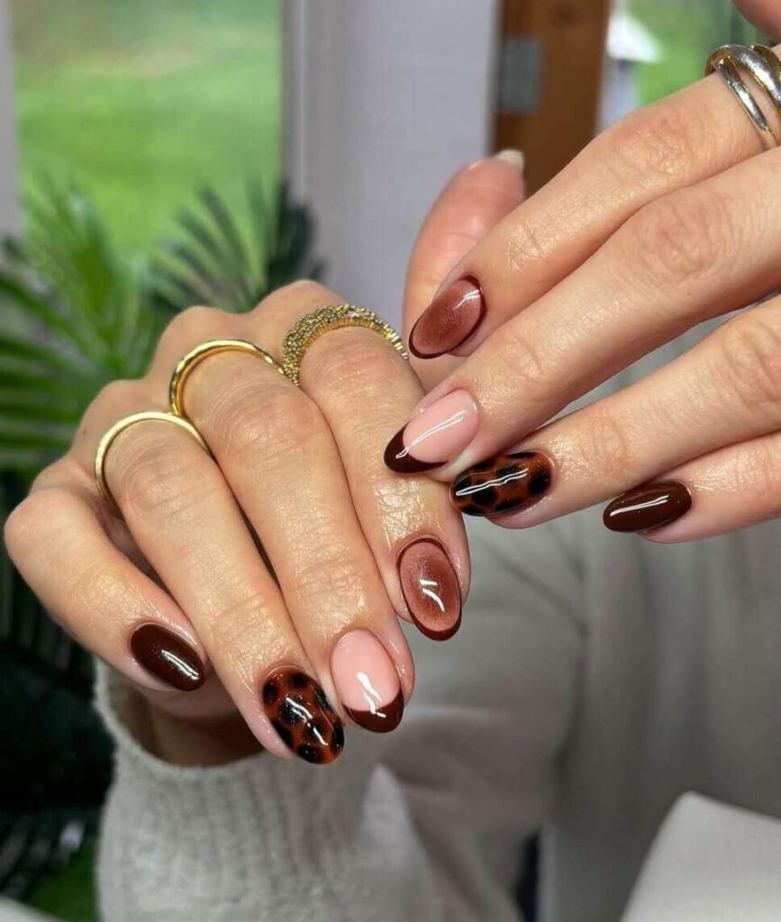 espresso brown nails