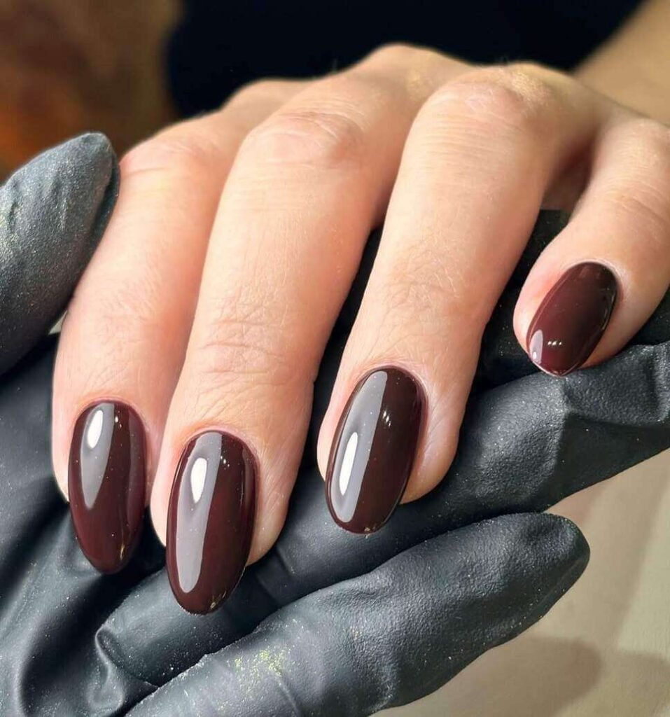 dark brown nail ideas