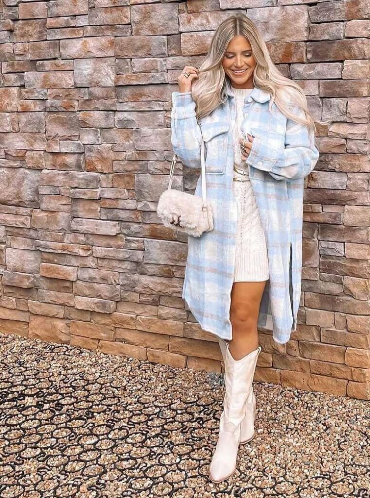 plaid fall brunch outfits