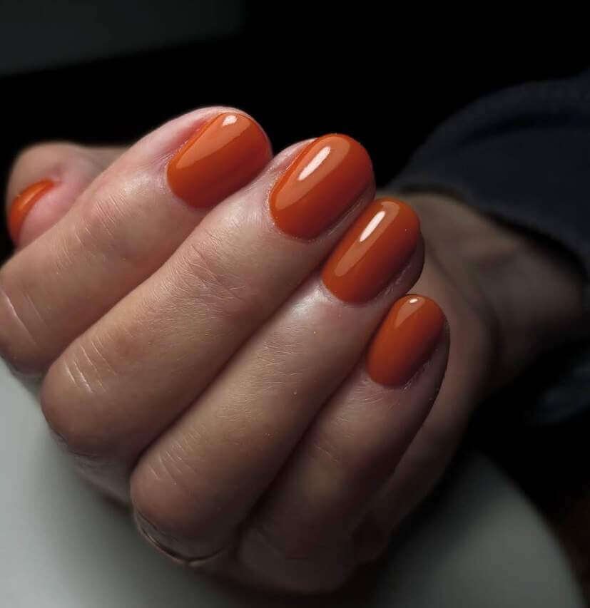 short fall burnt orange nail designs