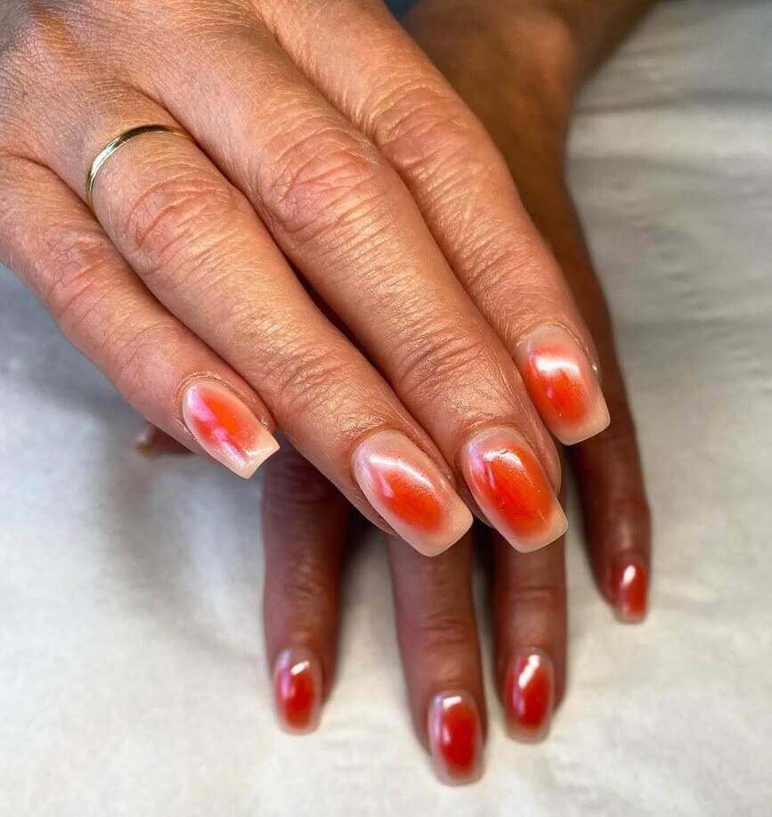 coffin fall nail designs burnt orange
