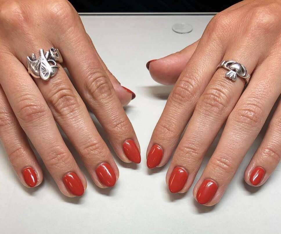 coffin fall nail designs burnt orange
