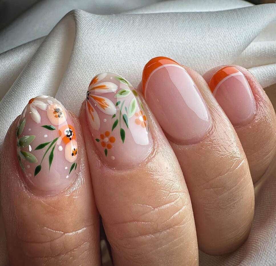 burnt orange nail ideas