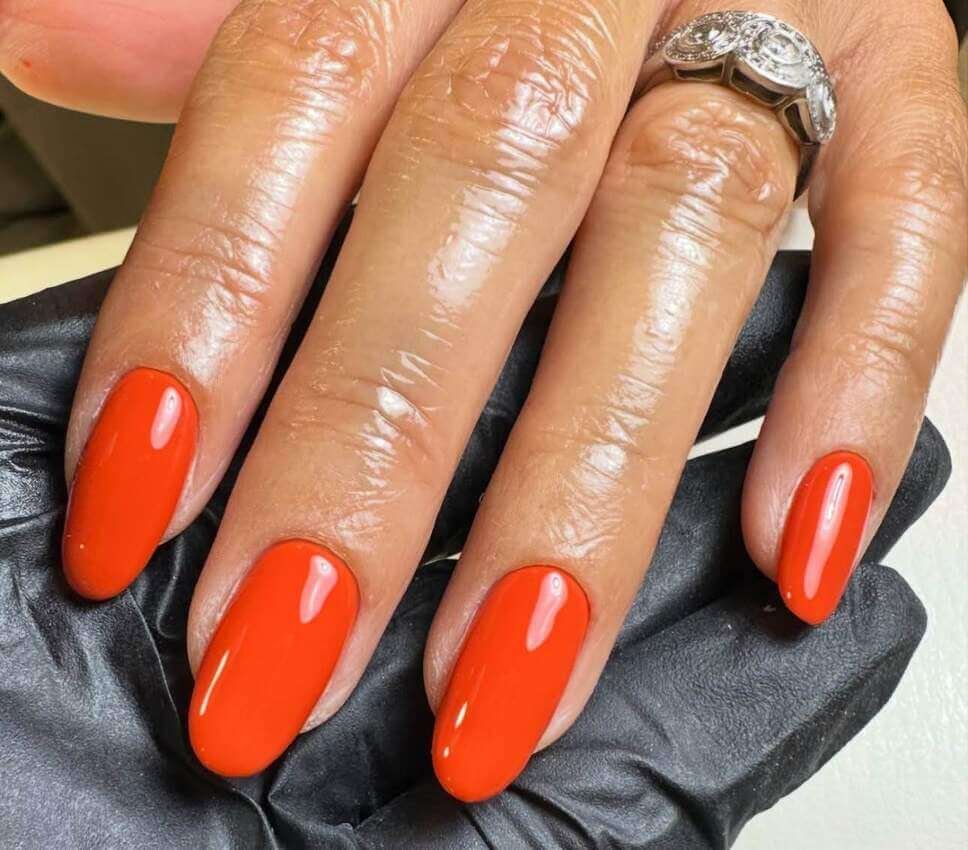 fall burnt orange nail designs