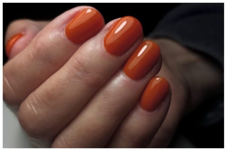 fall burnt orange nail designs