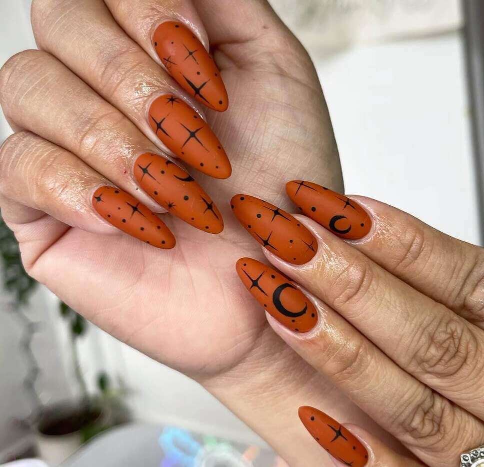 fall orange nails