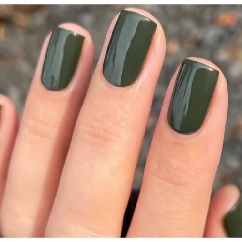 olive green nail designs